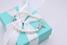 Load image into Gallery viewer, Tiffany &amp; Co. Nature 18K White Gold Diamond Pearl Strand Dragonfly Bracelet
