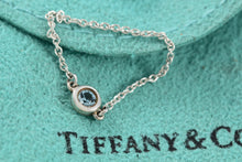 Load image into Gallery viewer, Tiffany &amp; Co. Elsa Peretti Silver Color By The Yard Aquamarine Chain Ring
