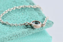 Load image into Gallery viewer, Tiffany &amp; Co. Elsa Peretti Silver Color By The Yard Aquamarine Chain Ring

