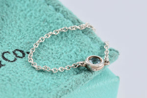 Tiffany & Co. Elsa Peretti Silver Color By The Yard Aquamarine Chain Ring