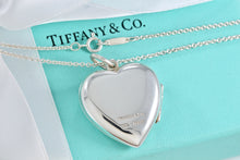 Load image into Gallery viewer, Tiffany &amp; Co. Silver Large Heart Locket 18&quot; Chain Necklace
