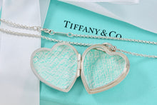 Load image into Gallery viewer, Tiffany &amp; Co. Silver Large Heart Locket 18&quot; Chain Necklace
