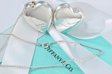 Load image into Gallery viewer, Tiffany &amp; Co. Silver Large Heart Locket 18&quot; Chain Necklace
