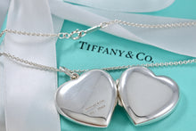 Load image into Gallery viewer, Tiffany &amp; Co. Silver Large Heart Locket 18&quot; Chain Necklace
