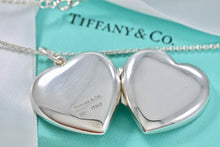 Load image into Gallery viewer, Tiffany &amp; Co. Silver Large Heart Locket 18&quot; Chain Necklace
