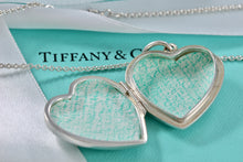 Load image into Gallery viewer, Tiffany &amp; Co. Silver Large Heart Locket 18&quot; Chain Necklace
