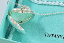 Load image into Gallery viewer, Tiffany &amp; Co. Silver Large Heart Locket 18&quot; Chain Necklace
