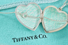 Load image into Gallery viewer, Tiffany &amp; Co. Silver Large Heart Locket 18&quot; Chain Necklace

