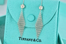 Load image into Gallery viewer, Tiffany &amp; Co. Elsa Peretti Silver Small Mesh Dangle Hook Earrings
