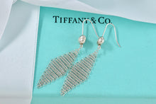 Load image into Gallery viewer, Tiffany &amp; Co. Elsa Peretti Silver Small Mesh Dangle Hook Earrings
