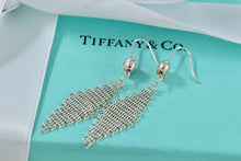 Load image into Gallery viewer, Tiffany &amp; Co. Elsa Peretti Silver Small Mesh Dangle Hook Earrings
