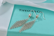 Load image into Gallery viewer, Tiffany &amp; Co. Elsa Peretti Silver Small Mesh Dangle Hook Earrings
