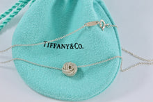 Load image into Gallery viewer, Tiffany &amp; Co. Mesh Silver Twist Knot Pendant Necklace
