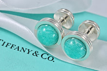 Load image into Gallery viewer, Tiffany &amp; Co. Paloma Picasso Mens Silver Amazonite Cufflinks
