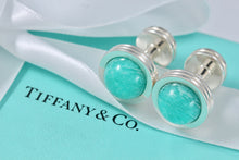 Load image into Gallery viewer, Tiffany &amp; Co. Paloma Picasso Mens Silver Amazonite Cufflinks
