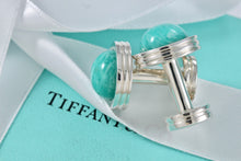 Load image into Gallery viewer, Tiffany &amp; Co. Paloma Picasso Mens Silver Amazonite Cufflinks
