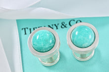 Load image into Gallery viewer, Tiffany &amp; Co. Paloma Picasso Mens Silver Amazonite Cufflinks
