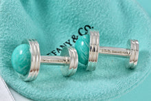Load image into Gallery viewer, Tiffany &amp; Co. Paloma Picasso Mens Silver Amazonite Cufflinks
