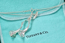 Load image into Gallery viewer, Tiffany &amp; Co. Frank Gehry Silver Double Orchid Dangle Necklace
