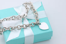 Load image into Gallery viewer, Tiffany &amp; Co. Silver Plain Heart Tag 10mm Heavy Link 16&quot; Necklace
