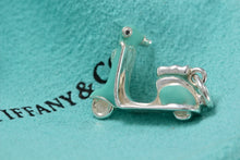 Load image into Gallery viewer, Tiffany &amp; Co. Silver Blue Enamel Scooter Vespa Charm
