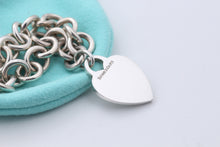 Load image into Gallery viewer, Tiffany &amp; Co. Silver Plain Heart Tag 10mm Heavy Link 16&quot; Necklace
