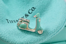 Load image into Gallery viewer, Tiffany &amp; Co. Silver Blue Enamel Scooter Vespa Charm
