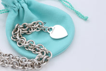 Load image into Gallery viewer, Tiffany &amp; Co. Silver Plain Heart Tag 10mm Heavy Link 16&quot; Necklace

