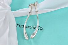Load image into Gallery viewer, Tiffany &amp; Co. Elsa Peretti Sterling Silver Elongated Dangle Teardrop Earrings
