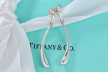 Load image into Gallery viewer, Tiffany &amp; Co. Elsa Peretti Sterling Silver Elongated Dangle Teardrop Earrings
