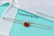 Load image into Gallery viewer, Tiffany &amp; Co. Elsa Peretti Silver Red Jasper Bean Bracelet
