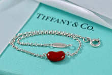 Load image into Gallery viewer, Tiffany &amp; Co. Elsa Peretti Silver Red Jasper Bean Bracelet
