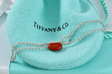 Load image into Gallery viewer, Tiffany &amp; Co. Elsa Peretti Silver Red Jasper Bean Bracelet
