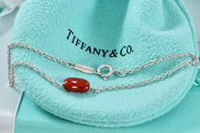 Load image into Gallery viewer, Tiffany &amp; Co. Elsa Peretti Silver Red Jasper Bean Bracelet
