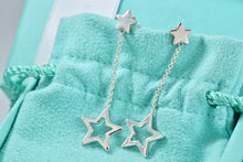 Load image into Gallery viewer, Tiffany &amp; Co. Silver Star Dangle Lariat Earrings
