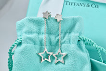Load image into Gallery viewer, Tiffany &amp; Co. Silver Star Dangle Lariat Earrings
