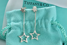 Load image into Gallery viewer, Tiffany &amp; Co. Silver Star Dangle Lariat Earrings
