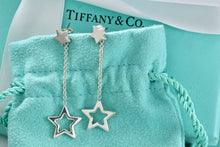 Load image into Gallery viewer, Tiffany &amp; Co. Silver Star Dangle Lariat Earrings

