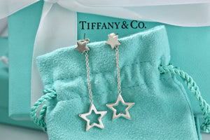 Tiffany & Co. Silver Star Dangle Lariat Earrings