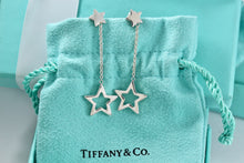 Load image into Gallery viewer, Tiffany &amp; Co. Silver Star Dangle Lariat Earrings
