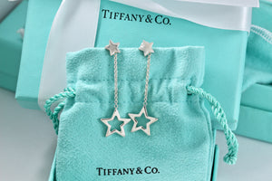 Tiffany & Co. Silver Star Dangle Lariat Earrings