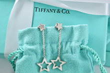 Load image into Gallery viewer, Tiffany &amp; Co. Silver Star Dangle Lariat Earrings
