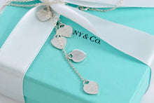 Load image into Gallery viewer, Please Return To Tiffany &amp; Co. Dangling Silver Hearts 5 Drop Necklace

