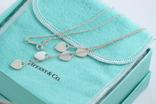 Load image into Gallery viewer, Please Return To Tiffany &amp; Co. Dangling Silver Hearts 5 Drop Necklace
