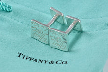 Load image into Gallery viewer, Tiffany &amp; Co. Mens Silver Notes Wavy Square Cufflinks
