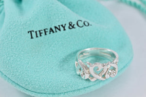 Tiffany & Co. Paloma Picasso Silver Triple Loving Heart Band Ring Ring