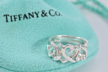 Load image into Gallery viewer, Tiffany &amp; Co. Paloma Picasso Silver Triple Loving Heart Band Ring Ring
