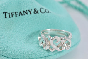 Tiffany & Co. Paloma Picasso Silver Triple Loving Heart Band Ring Ring