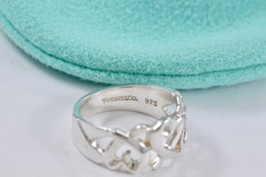 Tiffany & Co. Paloma Picasso Silver Triple Loving Heart Band Ring Ring