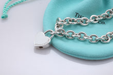 Load image into Gallery viewer, Tiffany &amp; Co. Silver Plain Heart Padlock Bracelet
